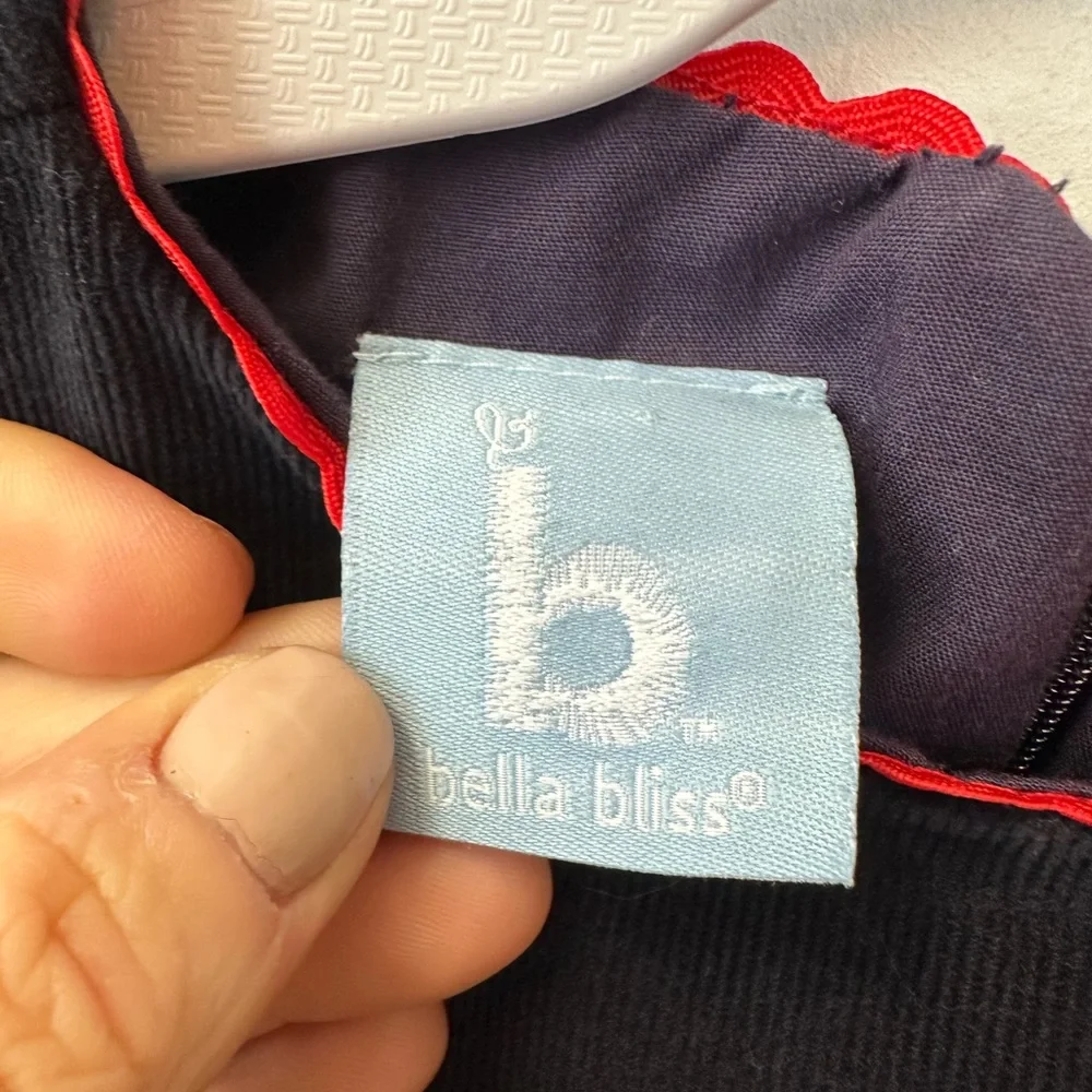 Bella Bliss Navy Corduroy Dress (Size 4)